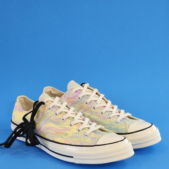 Converse Chuck 70 Low Ox Multicolor Marble Canvas Unisex Sneakers 167374C NWT - Picture 1 of 6